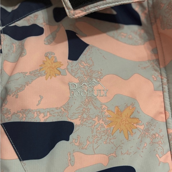 Pooluly Women’s Camo Snow/ski Jacket Pink Blue Floral Insulated Hooded Size sm - Picture 11 of 15